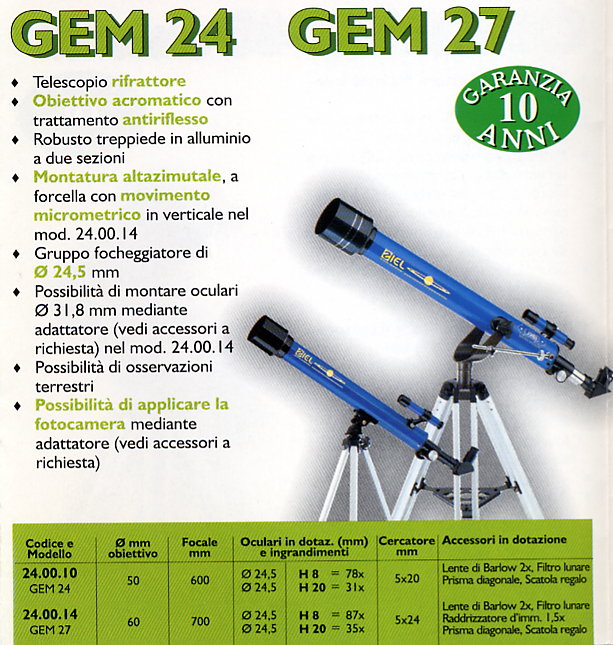 ZIEL Telescopio GEM 27 